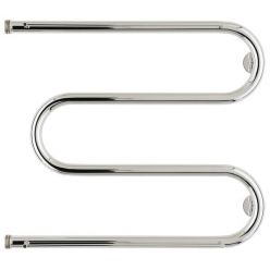 Полотенцесушитель водяной Стилье М-образный 00014-5065, с полочками, 1 дюйм, высота 50 см x ширина 65 см, хром