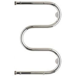 Полотенцесушитель водяной Стилье М-образный 00014-6040, с полочками, 1 дюйм, высота 60 см x ширина 40 см, хром