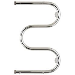 Полотенцесушитель водяной Стилье М-образный 00014-6040, с полочками, 1 дюйм, высота 60 см x ширина 40 см, хром