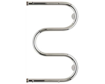 Полотенцесушитель водяной Стилье М-образный 00014-6040, с полочками, 1 дюйм, высота 60 см x ширина 40 см, хром