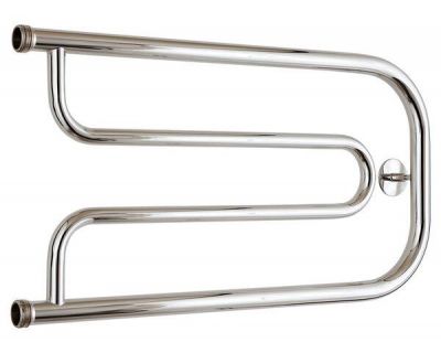 Полотенцесушитель водяной Стилье Дуэт 00010-3265, резьба-cгон 1 дюйм, высота 32 см x ширина 65 см, хром