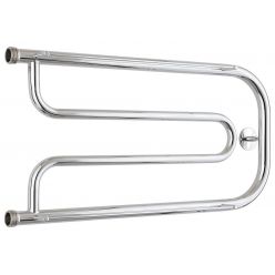 Полотенцесушитель водяной Стилье Дуэт 00015-3265, с полочками, 1 дюйм, высота 32 см x ширина 65 см, хром