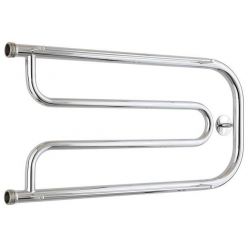 Полотенцесушитель водяной Стилье Дуэт 00015-3265, с полочками, 1 дюйм, высота 32 см x ширина 65 см, хром