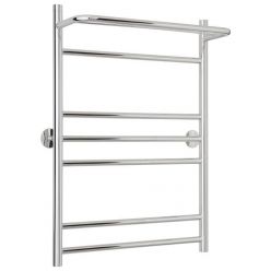 Полотенцесушитель водяной Стилье Универсал-57 00657-8050, с полкой, высота 80 см x ширина 50 см, хром