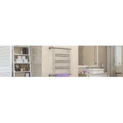 Полотенцесушитель водяной Стилье Минор 0600, 00600-3210, 1 дюйм, высота 32 см x ширина 100 см, хром