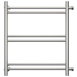 Полотенцесушитель водяной Стилье Версия-Б1 00611-5050, 3/4 дюйма накидные гайки, высота 50 см x ширина 50 см, боковое подключение 60 см, хром