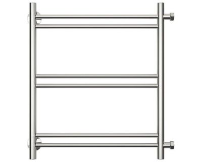 Полотенцесушитель водяной Стилье Версия-Б1 00611-5050, 3/4 дюйма накидные гайки, высота 50 см x ширина 50 см, боковое подключение 60 см, хром