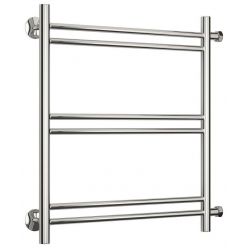 Полотенцесушитель водяной Стилье Версия-Б1 00611-5050, 3/4 дюйма накидные гайки, высота 50 см x ширина 50 см, боковое подключение 60 см, хром