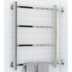 Полотенцесушитель водяной Стилье Версия-КБ 00630-6050, 1 дюйм, высота 60 см x ширина 50 см, боковое подключение 60 см, хром