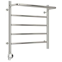 Полотенцесушитель электрический Стилье Формат 20 ТП/ТЛ 00520-5050/00521-5050, с полкой, высота 50 см x ширина 50 см, хром