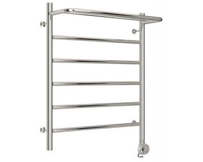 Полотенцесушитель электрический Стилье Формат 20 ТП/ТЛ 00520-6050/00521-6050, с полкой, высота 60 см x ширина 50 см, хром