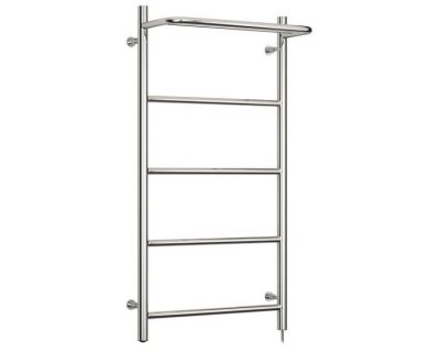 Полотенцесушитель электрический Стилье Формат 30 ТП/ТЛ 00530-8040/00531-8040, с полкой, высота 80 см x ширина 40 см, хром