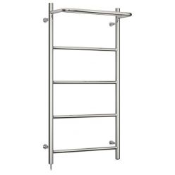 Полотенцесушитель электрический Стилье Формат 30 ТП/ТЛ 00530-8040/00531-8040, с полкой, высота 80 см x ширина 40 см, хром