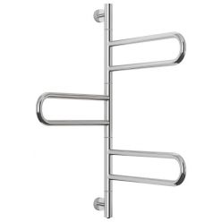 Полотенцесушитель электрический Стилье Формат 50 ПВ 00550-0830, 3 поворотные полки, высота 80 см x ширина 50 см, хром