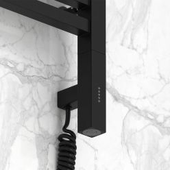 Полотенцесушитель электрический Сунержа Модус 3.0, 100 х 50 см, ширина 50 см, высота 100 см, с блоком управления МЭМ слева/справа, черный матовый