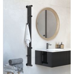 Полотенцесушитель электрический Сунержа Хорда 4.0 1200 x 16.6, ширина 16.6 см, высота 120 см, темный титан муар, 15-0834-1200