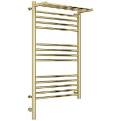 Полотенцесушитель электрический Сунержа Богема 3.0 800 x 500 с полкой, ширина 53.2 см, высота 92.4 см, шампань, L/R