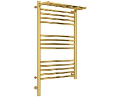 Полотенцесушитель электрический Сунержа Богема 3.0 800 x 500 с полкой, ширина 53.2 см, высота 92.4 см, золото, L/R