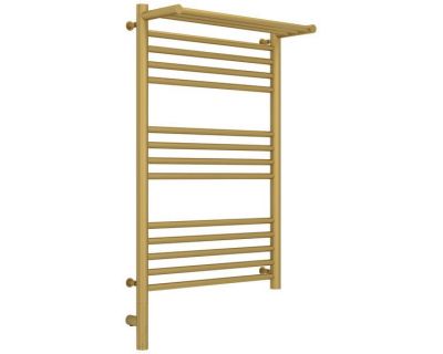 Полотенцесушитель электрический Сунержа Богема 3.0 800 x 500 с полкой, ширина 53.2 см, высота 92.4 см, матовое золото, L/R