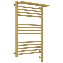 Полотенцесушитель электрический Сунержа Богема 3.0 800 x 500 с полкой, ширина 53.2 см, высота 92.4 см, матовое золото, L/R