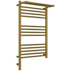 Полотенцесушитель электрический Сунержа Богема 3.0 800 x 500 с полкой, ширина 53.2 см, высота 92.4 см, состаренная бронза, L/R