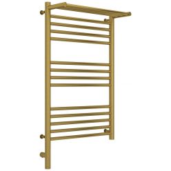 Полотенцесушитель электрический Сунержа Богема 3.0 800 x 500 с полкой, ширина 53.2 см, высота 92.4 см, состаренная латунь, L/R