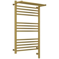 Полотенцесушитель электрический Сунержа Богема 3.0 800 x 500 с полкой, ширина 53.2 см, высота 92.4 см, состаренная латунь, L/R