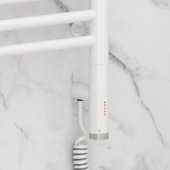 Полотенцесушитель электрический Сунержа Богема 3.0 800 x 500 с полкой, ширина 53.2 см, высота 92.4 см, белый, L/R