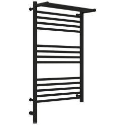 Полотенцесушитель электрический Сунержа Богема 3.0 800 x 500 с полкой, ширина 53.2 см, высота 92.4 см, матовый черный, L/R