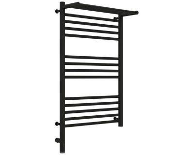 Полотенцесушитель электрический Сунержа Богема 3.0 800 x 500 с полкой, ширина 53.2 см, высота 92.4 см, матовый черный, L/R