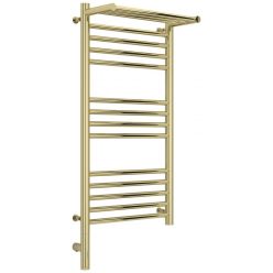 Полотенцесушитель электрический Сунержа Богема 3.0 800 x 400 с полкой, ширина 43.2 см, высота 92.4 см, шампань, L/R