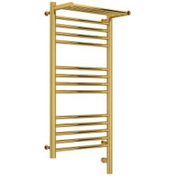 Полотенцесушитель электрический Сунержа Богема 3.0 800 x 400 с полкой, ширина 43.2 см, высота 92.4 см, золото, L/R