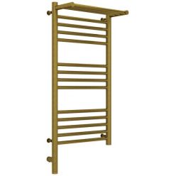 Полотенцесушитель электрический Сунержа Богема 3.0 800 x 400 с полкой, ширина 43.2 см, высота 92.4 см, состаренная бронза, L/R