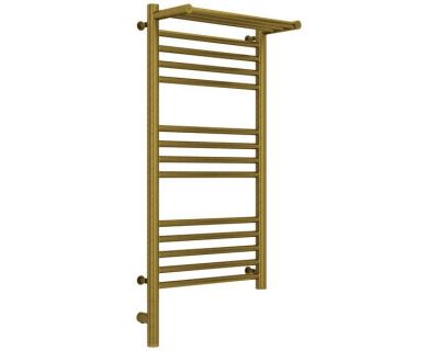 Полотенцесушитель электрический Сунержа Богема 3.0 800 x 400 с полкой, ширина 43.2 см, высота 92.4 см, состаренная бронза, L/R