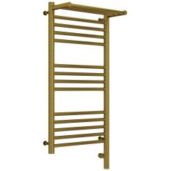 Полотенцесушитель электрический Сунержа Богема 3.0 800 x 400 с полкой, ширина 43.2 см, высота 92.4 см, состаренная бронза, L/R