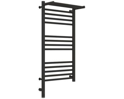 Полотенцесушитель электрический Сунержа Богема 3.0 800 x 400 с полкой, ширина 43.2 см, высота 92.4 см, тёмный титан муар, L/R