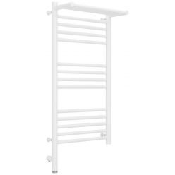 Полотенцесушитель электрический Сунержа Богема 3.0 800 x 400 с полкой, ширина 43.2 см, высота 92.4 см, матовый белый, L/R