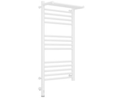 Полотенцесушитель электрический Сунержа Богема 3.0 800 x 400 с полкой, ширина 43.2 см, высота 92.4 см, матовый белый, L/R