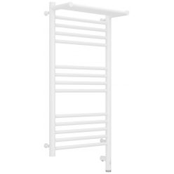 Полотенцесушитель электрический Сунержа Богема 3.0 800 x 400 с полкой, ширина 43.2 см, высота 92.4 см, матовый белый, L/R