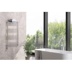 Полотенцесушитель электрический Сунержа Богема 3.0 1000 x 500 с полкой, ширина 53.2 см, высота 112.4 см, хром, L/R