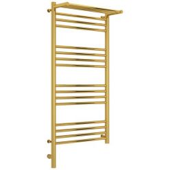 Полотенцесушитель электрический Сунержа Богема 3.0 1000 x 500 с полкой, ширина 53.2 см, высота 112.4 см, золото, L/R