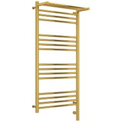 Полотенцесушитель электрический Сунержа Богема 3.0 1000 x 500 с полкой, ширина 53.2 см, высота 112.4 см, золото, L/R