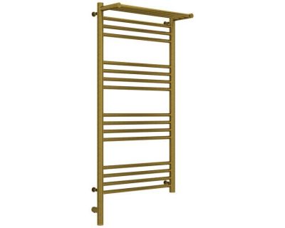 Полотенцесушитель электрический Сунержа Богема 3.0 1000 x 500 с полкой, ширина 53.2 см, высота 112.4 см, состаренная бронза, L/R