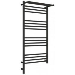 Полотенцесушитель электрический Сунержа Богема 3.0 1000 x 500 с полкой, ширина 53.2 см, высота 112.4 см, тёмный титан муар, L/R