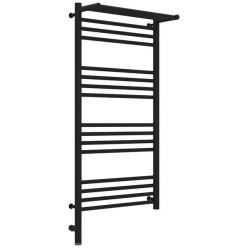 Полотенцесушитель электрический Сунержа Богема 3.0 1000 x 500 с полкой, ширина 53.2 см, высота 112.4 см, матовый черный, L/R