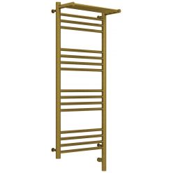 Полотенцесушитель электрический Сунержа Богема 3.0 1000 x 400 с полкой, ширина 43.2 см, высота 112.4 см, состаренная бронза, L/R