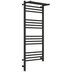 Полотенцесушитель электрический Сунержа Богема 3.0 1000 x 400 с полкой, ширина 43.2 см, высота 112.4 см, тёмный титан муар, L/R