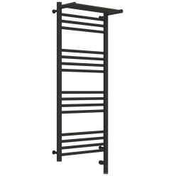 Полотенцесушитель электрический Сунержа Богема 3.0 1000 x 400 с полкой, ширина 43.2 см, высота 112.4 см, тёмный титан муар, L/R