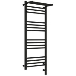 Полотенцесушитель электрический Сунержа Богема 3.0 1000 x 400 с полкой, ширина 43.2 см, высота 112.4 см, матовый черный, L/R