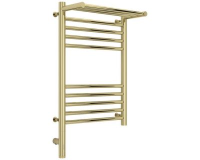 Полотенцесушитель электрический Сунержа Богема 3.0 600 x 400 с полкой, ширина 43.2 см, высота 72.4 см, шампань, L/R